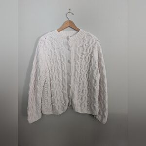 J.Jill Women's Medium Oversized Off White Sweater, So Cozy & Soft